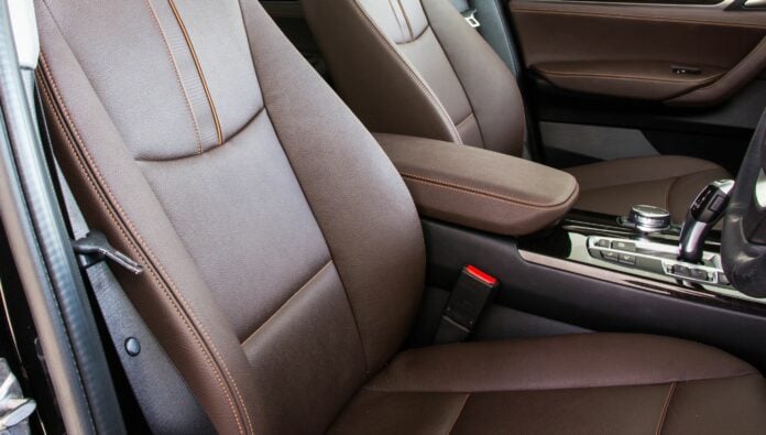 brown car leather seat
