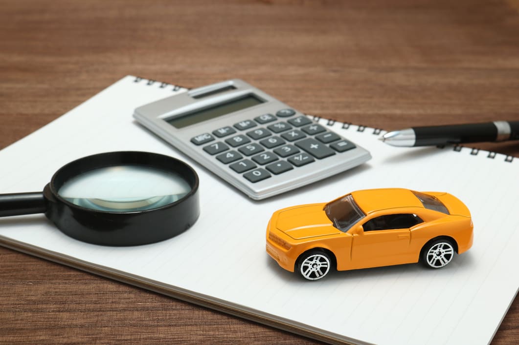 toy car and calculator