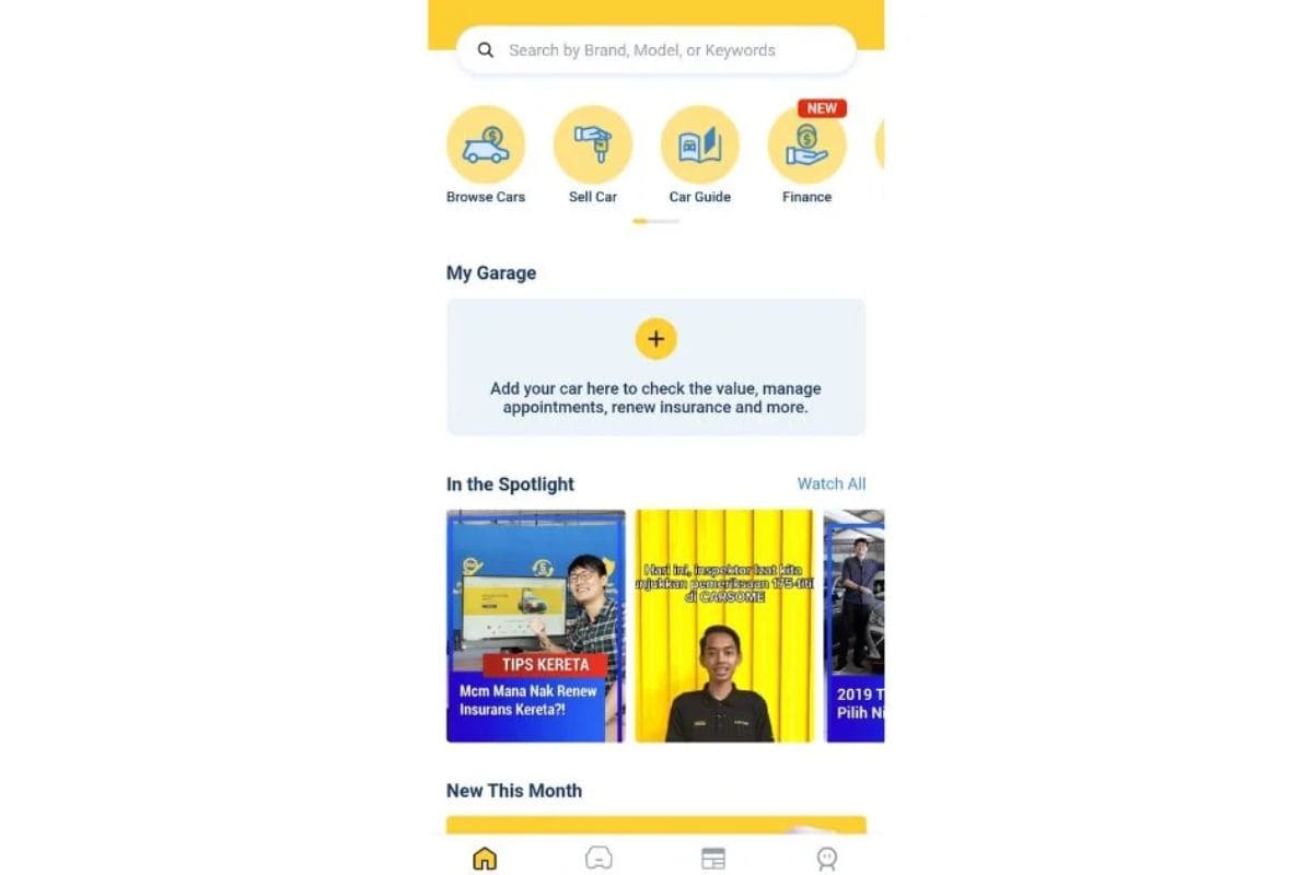 Service car, CARSOME App