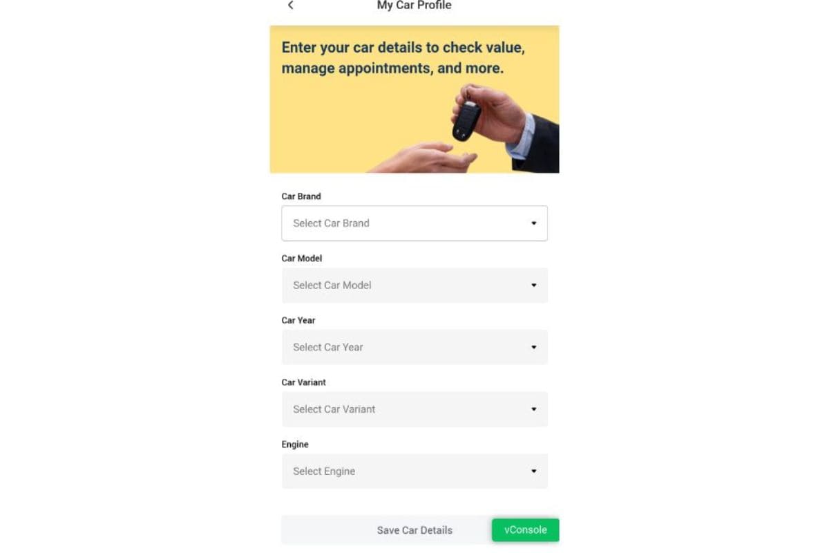 Service car, CARSOME App