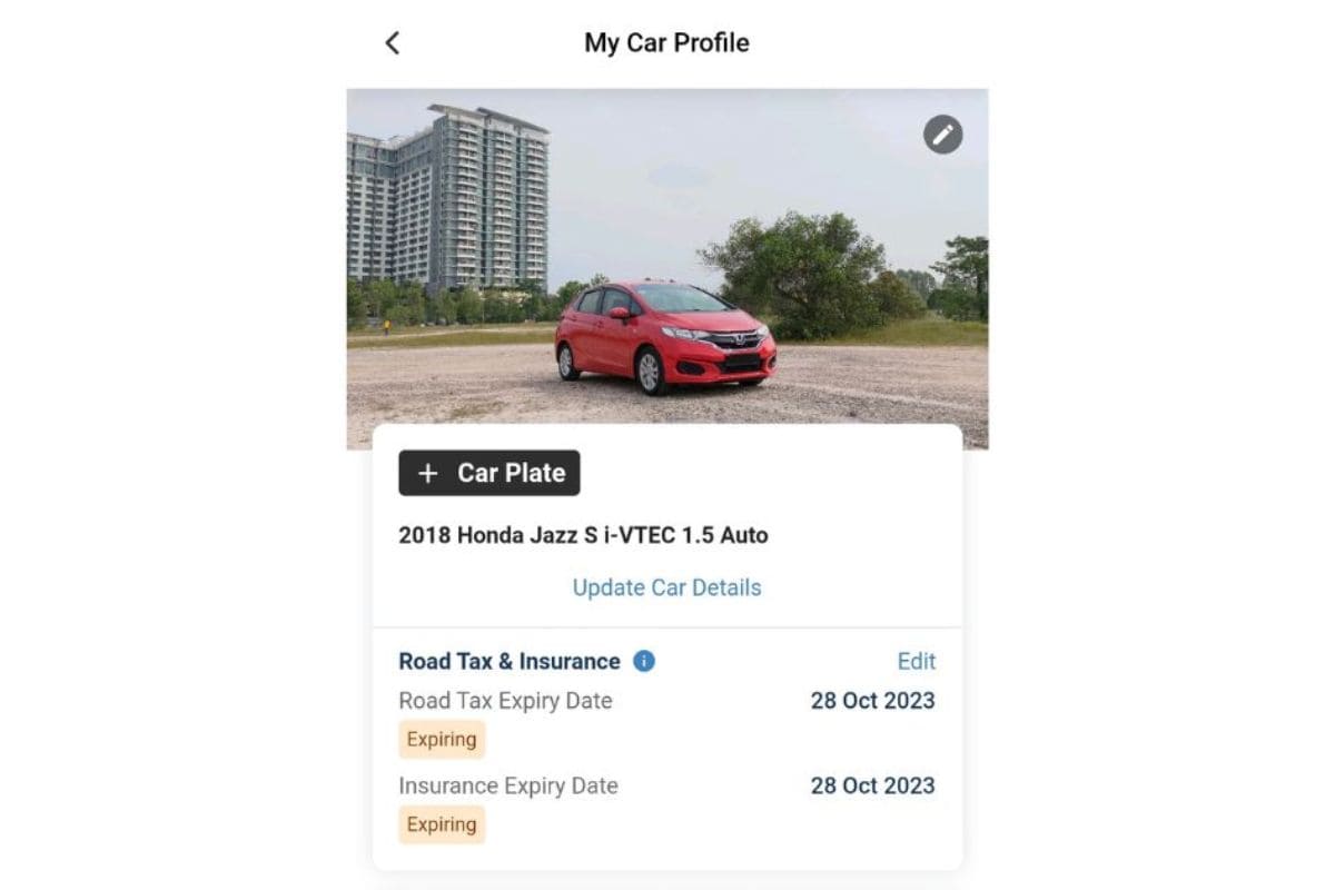 Service car, CARSOME App