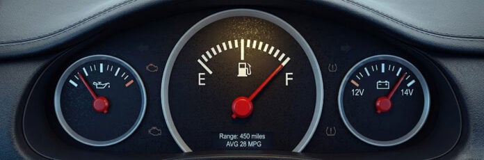 Close up of Fuel Indicator