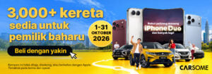 Promo Okt: Beli kereta & menang iPhone Duo!