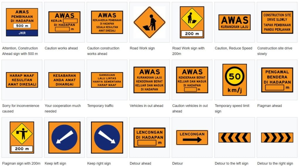 Temporary Road Signs